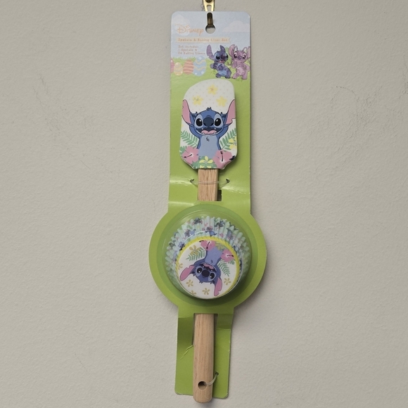 Disney Stitch Spring Floral Spatula & Baking Liner Baking Set - Picture 1 of 7